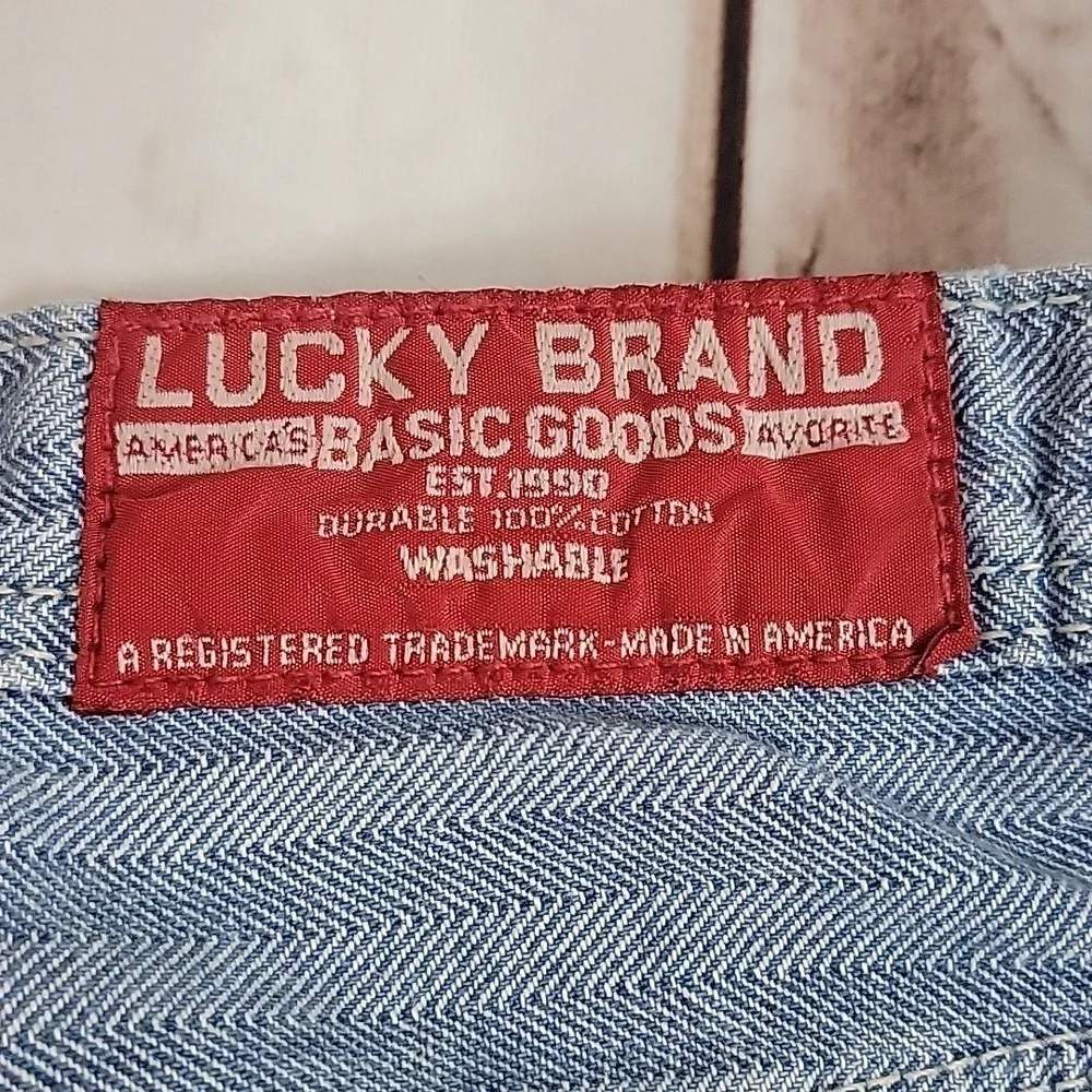 Lucky Brand Mens Carpenter Style Denim Jean Shorts Made in the USA Light Wash 33